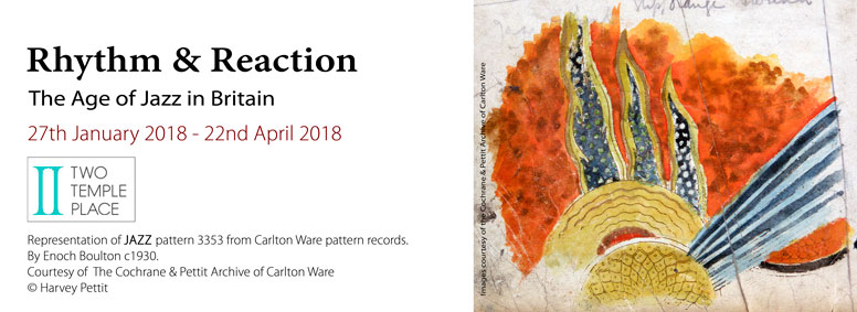 Publicity for Rhythm & Reaction - The Age of Jazz in Britain