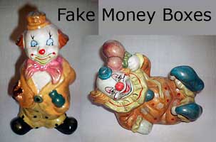 Fake Clown money boxes