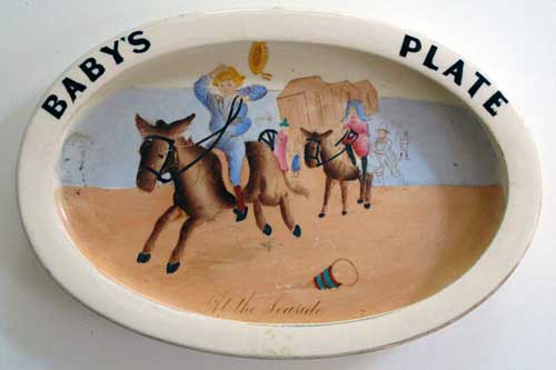 Carlton Ware Baby's Plate - At the Seaside.