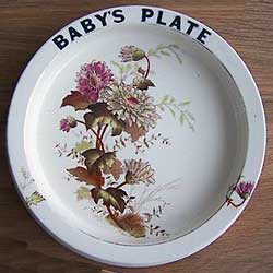 Carlton Ware Baby's Plate - CHRYSANTHEMUM