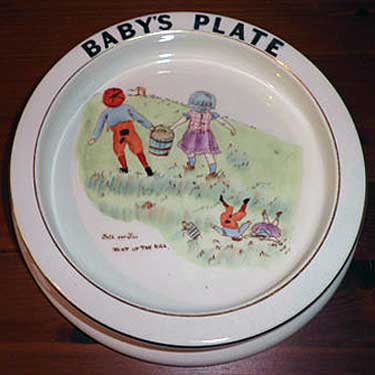 Carlton Ware Baby's Plate - Jack and Jill went up the hill