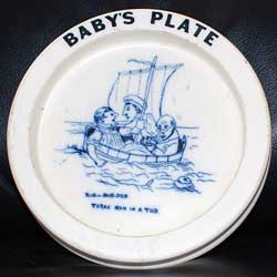 Carlton Ware Baby's Plate - Rub-a-dud-dub