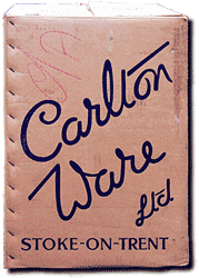 Carlton Ware corrugated cardboard box.