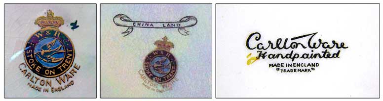 Carlton Ware CHINALAND backstamps