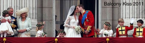 William & Kate's balcony kiss.