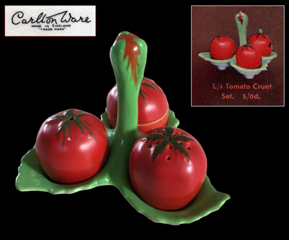 Carlton Ware TOMATO cruet.