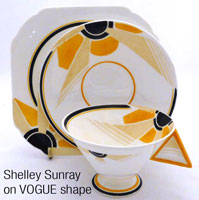 Shelley Sunray pattern on VOGUE shape.