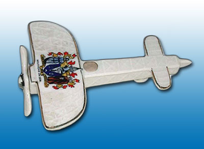 Carlton China model of a monoplane based on the Blériot XI