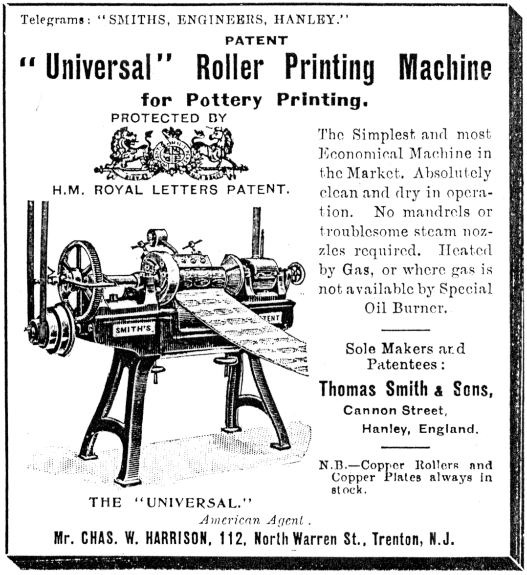 Advertisement for a Roller Printing Machine 1902.