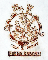 COCK & PEONY backstamp