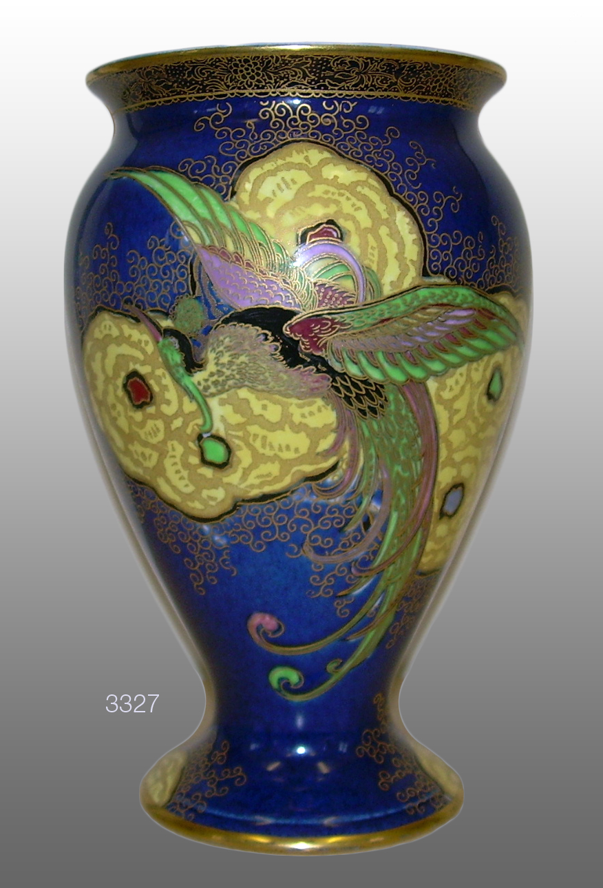 CHINESE BIRD & CLOUD 3327 vase S406