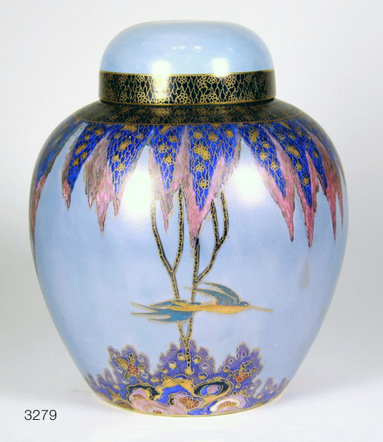 TREE & SWALLOW 3279 ginger jar.