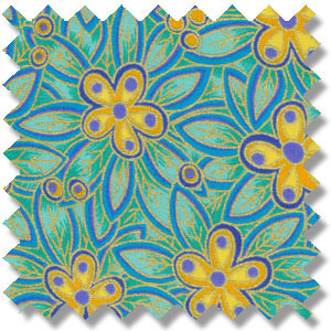 Fabric design based on Carlton Ware STAR FLOWER pattern 2