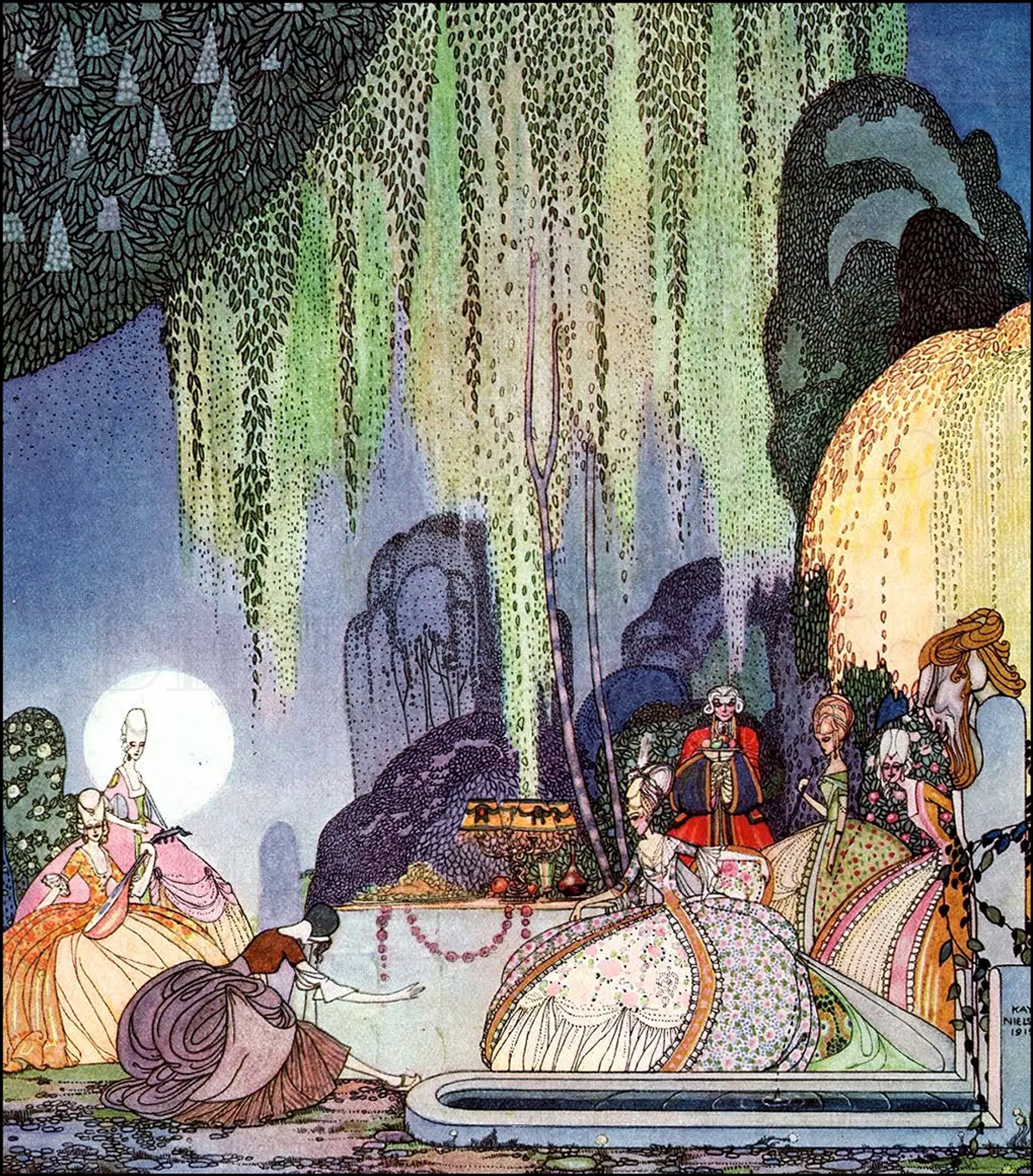 Kay Nielson illustration from In Powder and Crinoline.